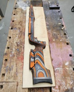 Custom gun stock, orange